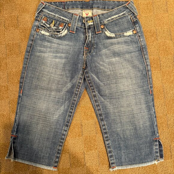 Vintage True Religion Cropped Jeans - Picture 1 of 3